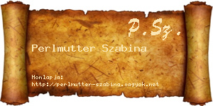 Perlmutter Szabina névjegykártya